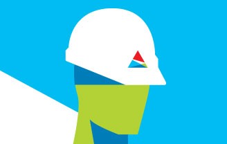 man in hard hat illustration