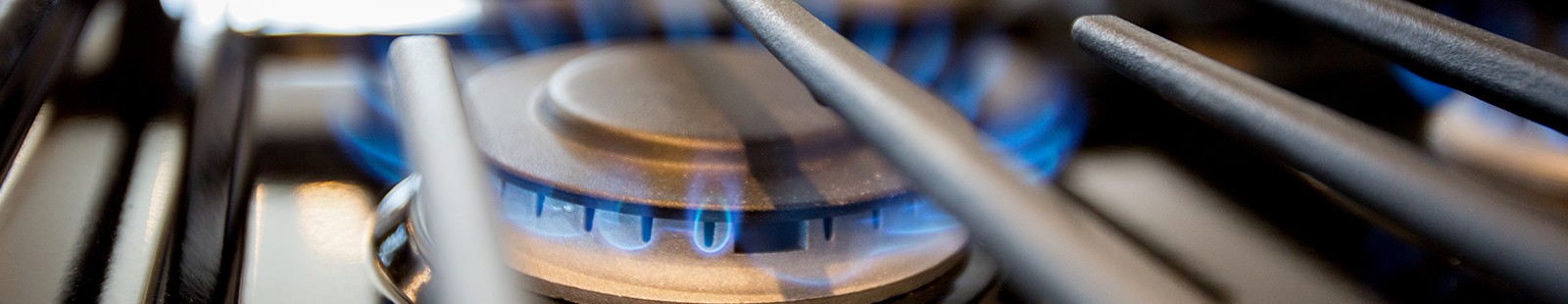 Up-close of gas burner