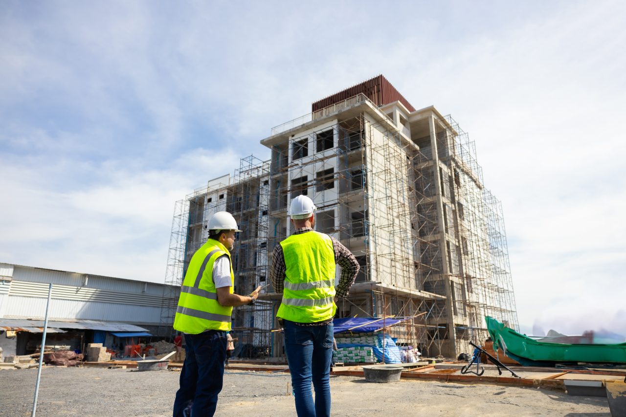 two men on a work site